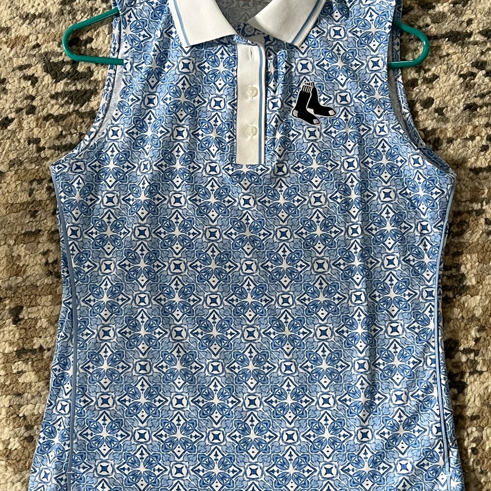 NWT Vineyard Vines x Boston Red Sox Sleeveless Golf Shirt